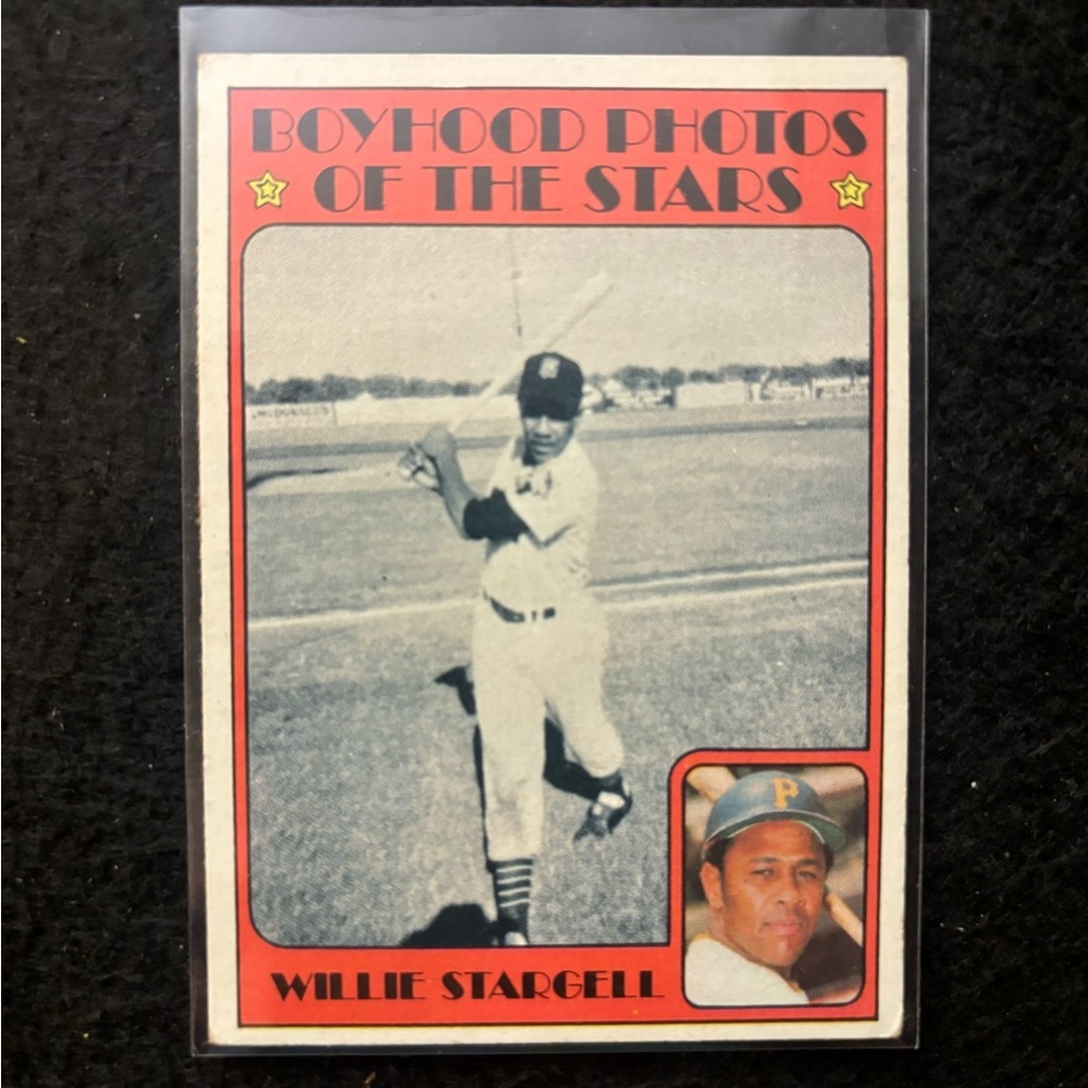 Willie Stargell 1972 Topps Baseball‎ Card Boyhood Photos of the Stars #343